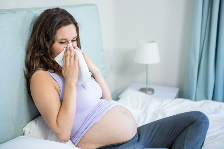 Femme enceinte atteinte de la grippe