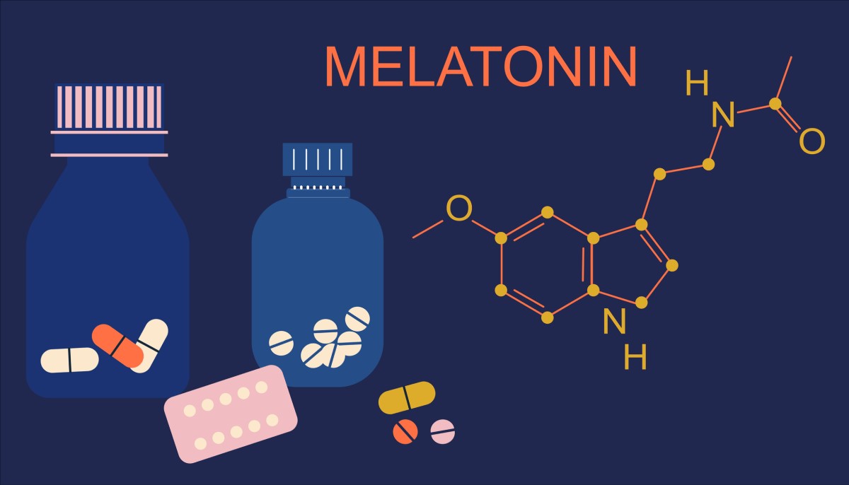 Mélatonine - formule chimique, schéma