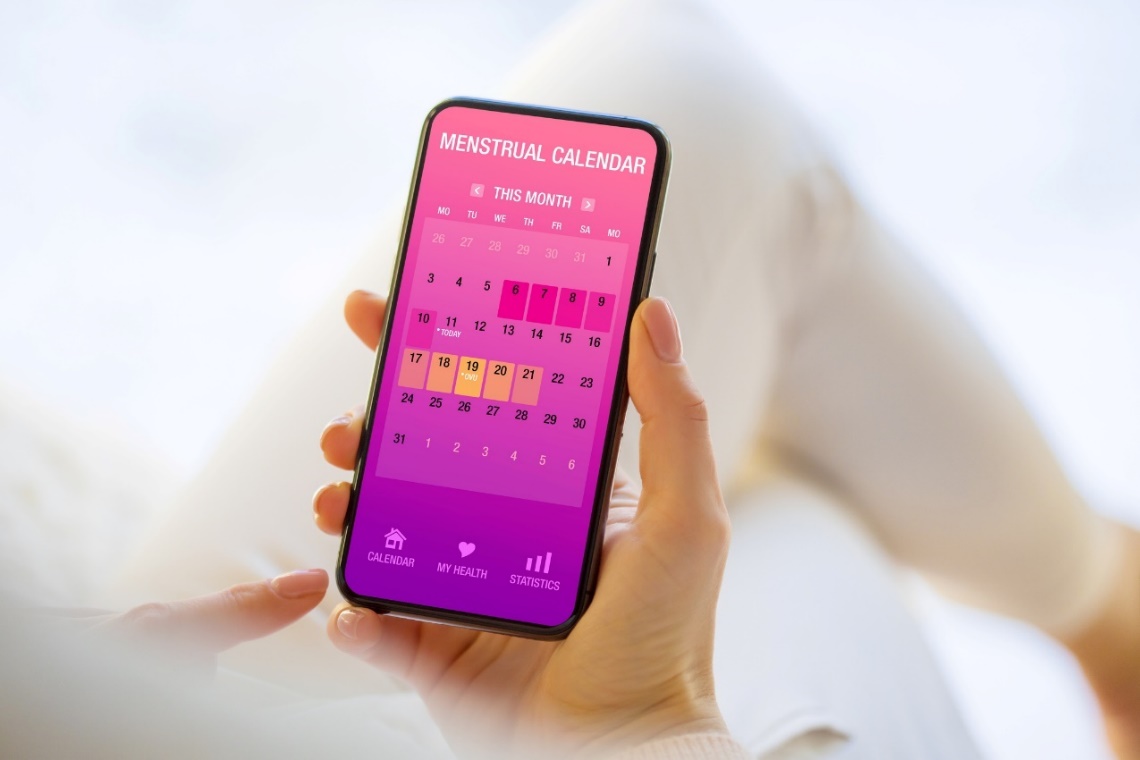 Calendrier menstruel - un type d'application mobile permettant de calculer la menstruation, l'ovulation et la période de fertilité d'une femme.