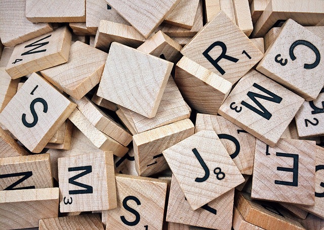 scrabble, lettres, lettres du trouble de la parole