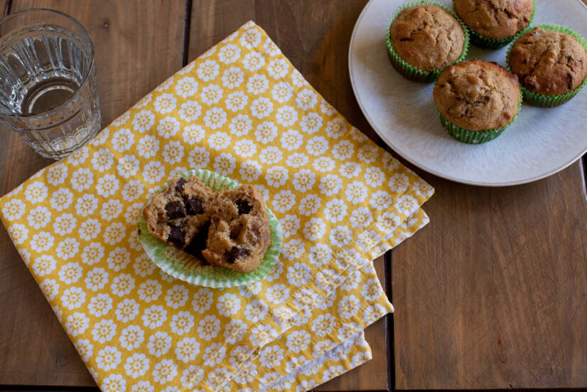 Recette de muffins à la banane sains, sans farine ni lactose, à essayer avec nous.